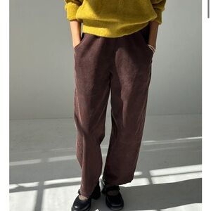 Le bon shoppe CORDUROY ARC PANTS - CHOCOLATE - large